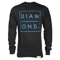 Diamond Outline Crewneck - Charcoal Heather