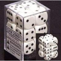 Dice Classic White/black Spots