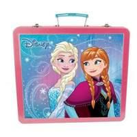 Disney Frozen Art Tin Case With 60pc Creative Accessories Kit Pink/turquoise