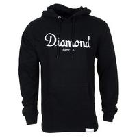 diamond champagne embroidery hoodie black