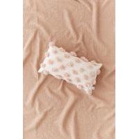 Diya Spotted Fringe Bolster Cushion, IVORY