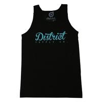 district supply co script tank top black