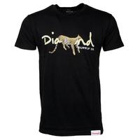 Diamond Leopard OG Script T-Shirt - Black