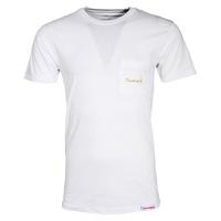 diamond mini og script pocket t shirt white