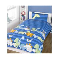 Dinosaurs Blue Junior Duvet Cover and Pillowcase Set