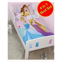 Disney Princess Enchanting 4 in 1 Junior Bedding Bundle (Duvet + Pillow + Covers)
