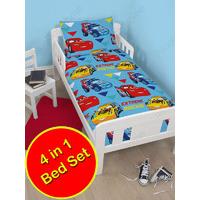 Disney Cars Champ 4 in 1 Junior Bed Set (Duvet + Pillow + Covers)