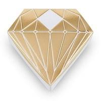 Diamond Favour Box with Metallic Gold