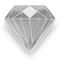 Diamond Favour Box with Metallic Silver