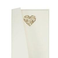 DIY White Heart Detail Invites & Envelopes - 10 Pack