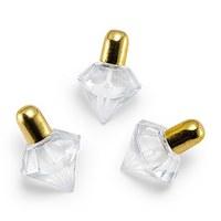 Diamond Shaped Wedding Bubbles - Metallic Gold