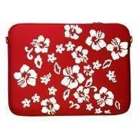 DIGITTRADE LS107 (15.6 Inch) Notebook Sleeve (Red Flower)