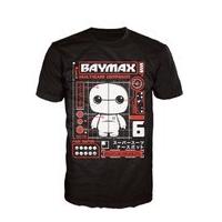 Disney Big Hero 6 Baymax Pop! T-Shirt - Black - XXL