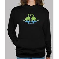 dino love hoodie