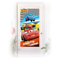 Disney Cars Chequered Flag Party Door Banner