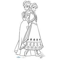 Disney Frozen Anna and Elsa Colour-In Cutout