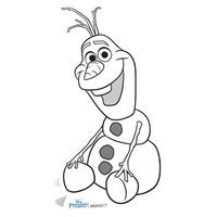 disney frozen olaf colour in cutout