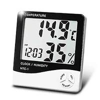 Digital Household Temperature Humidity Meter with Calendar Time Alarm Clock Function BOYANG HTC-1