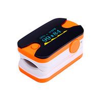 Digital Fingertip Pulse Oximeter OLED Display Heart Rate Monitor Blue and Orange