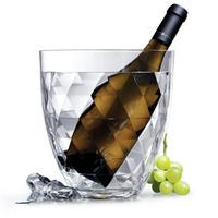 diamond cut acrylic wine bucket single