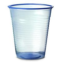disposable water cups blue 7oz 200ml sleeve of 50