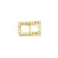 diamante rectangle buckle