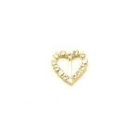 diamante heart buckle