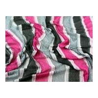 Dimensional Stripey Stretch Lace Dress Fabric Multicoloured