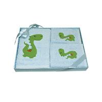 Dinosaur 3 Piece Towel Set - Blue