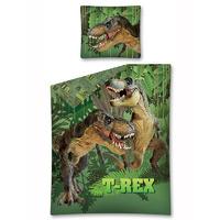 Dinosaurs T-Rex Single Duvet Cover and Pillowcase Set
