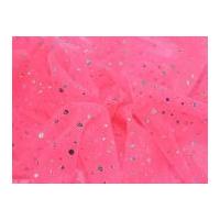 Diamante Sequin Voile Fabric Bright Pink