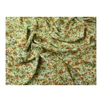 Ditsy Floral Print Viscose Dress Fabric Green & Ginger