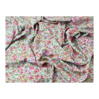 Ditsy Floral Print Viscose Dress Fabric Sky Pink & Pink