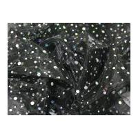 Diamante Sequin Voile Fabric Black