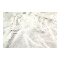 Dimensional Floral Cotton & Georgette Dress Fabric White