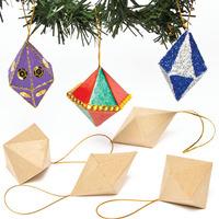 Diamond Shaped Craft Baubles (Pack of 6)