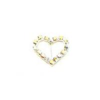 diamante heart buckle