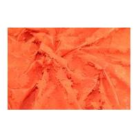 Dimensional Floral Cotton & Georgette Dress Fabric Orange