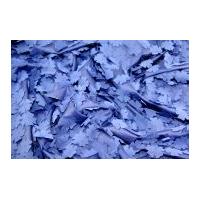 Dimensional Floral Cotton & Georgette Dress Fabric Purple Blue