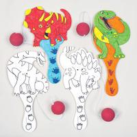 Dinosaur Colour-in Biff Bats (Pack of 4)