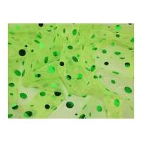 disco sequin voile fabric lime green