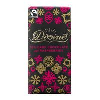 Divine Dark Chocolate with Raspberries 100g
