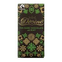 Divine Dark Chocolate Bar with Mint Crisps - 100g
