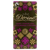 divine dark chocolate with almonds raisins 100g
