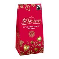 divine milk chocolate hearts 100g
