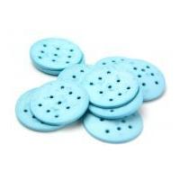 dill extra large round 9 hole resin buttons aqua