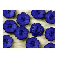 Dill Flower Shape 2 Hole Plastic Buttons Purple