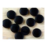 Dill Round Plastic Shank Jacket & Coat Buttons Black