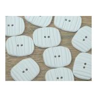 Dill Oval Textured 2 Hole Buttons White