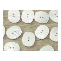 Dill Oval Shimmer Texture 2 Hole Buttons Ivory